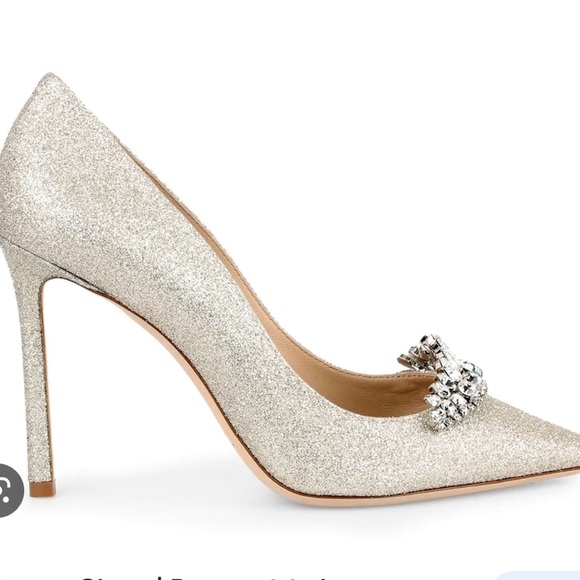 Jimmy Choo Romy Dusty Glitter Crystal Tiara Pumps - Picture 3 of 3